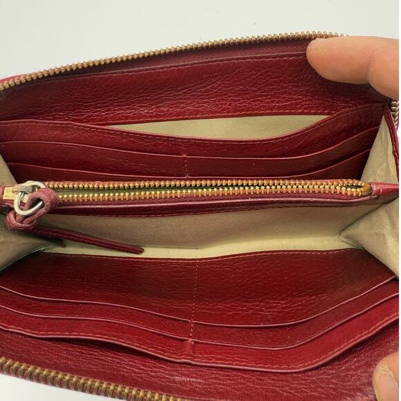 Chloe Lily Leather Continental Zip Around Wallet*Burgundy*Very nice condition - Picture 9 of 15